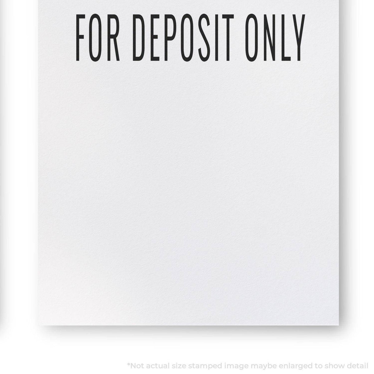 Large Pre-Inked Narrow For Deposit Only Stamp Lifestyle Photo
