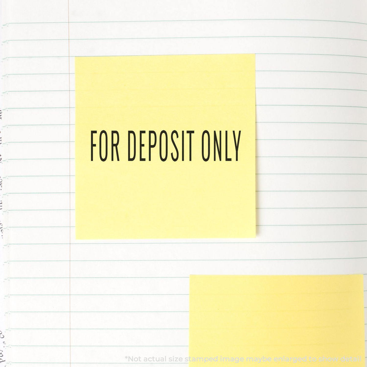 Large Narrow For Deposit Only Rubber Stamp In Use Photo