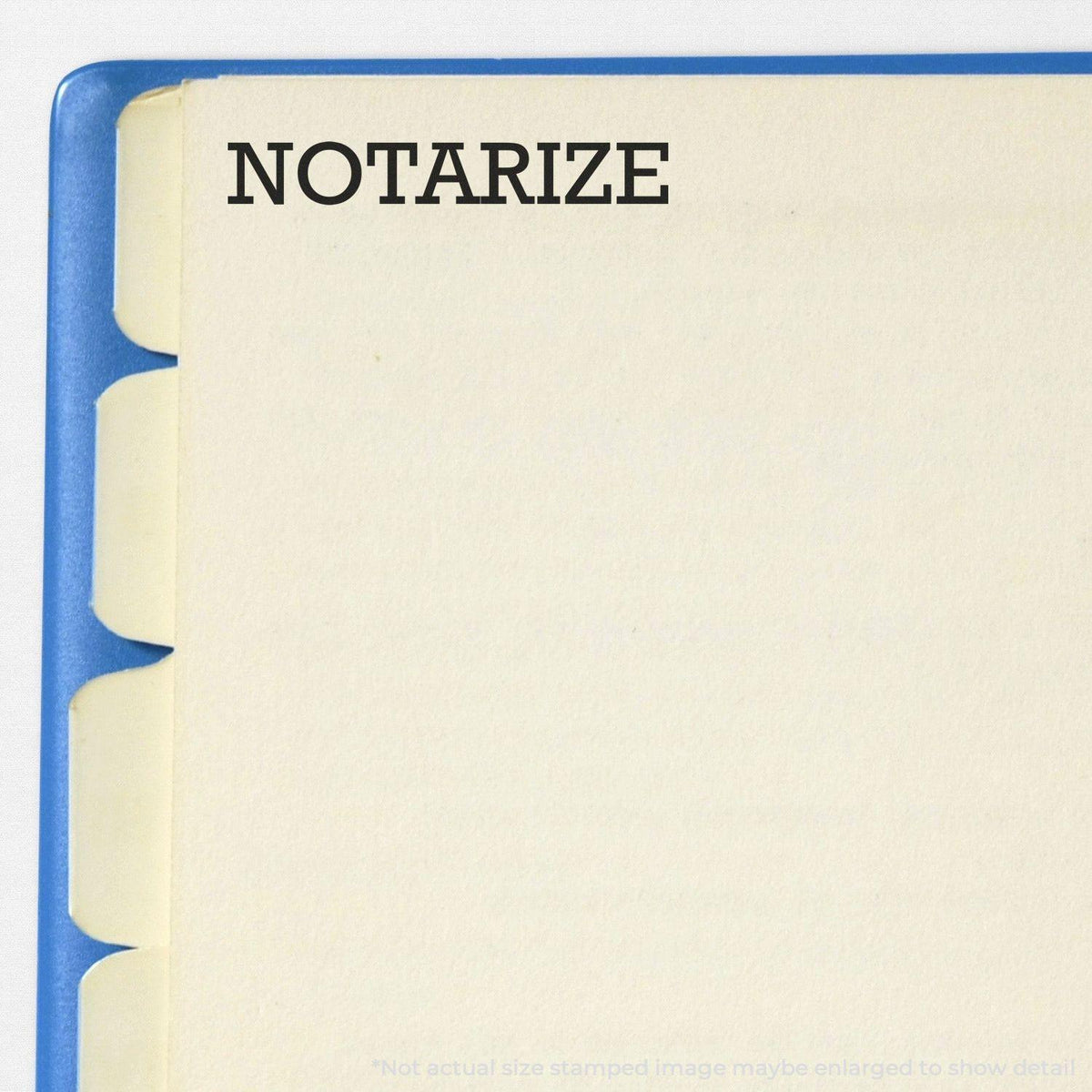 In Use Large Notarize Rubber Stamp Image