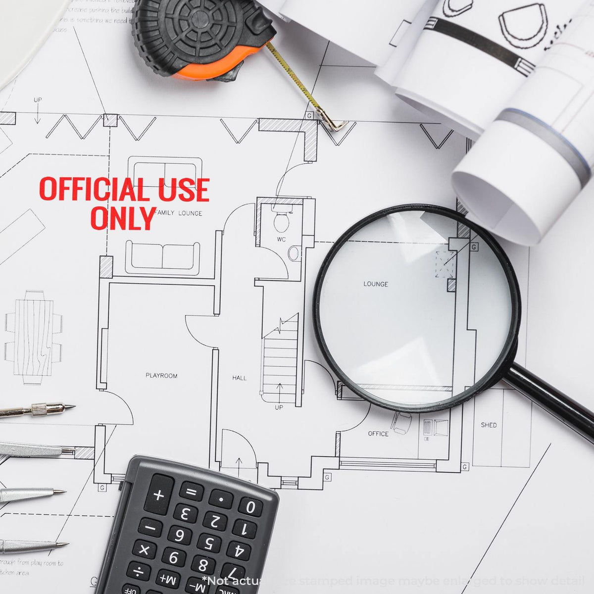 Official Use Only Rubber Stamp - Engineer Seal Stamps - Brand_Acorn, Impression Size_Small, Stamp Type_Regular Stamp, Type of Use_Office
