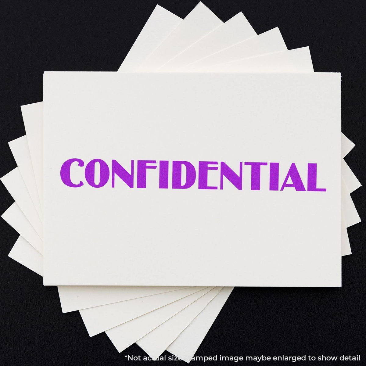Large Optima Confidential Rubber Stamp In Use Photo