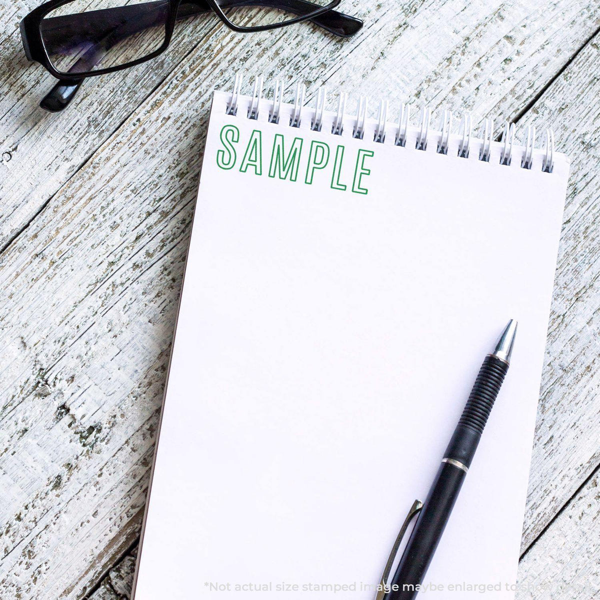 Outline Sample Rubber Stamp - Engineer Seal Stamps - Brand_Acorn, Impression Size_Small, Stamp Type_Regular Stamp, Type of Use_Business, Type of Use_General, Type of Use_Office