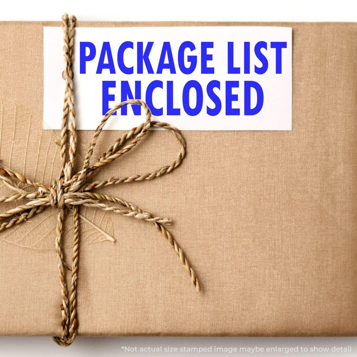 In Use Large Package List Enclosed Rubber Stamp Image