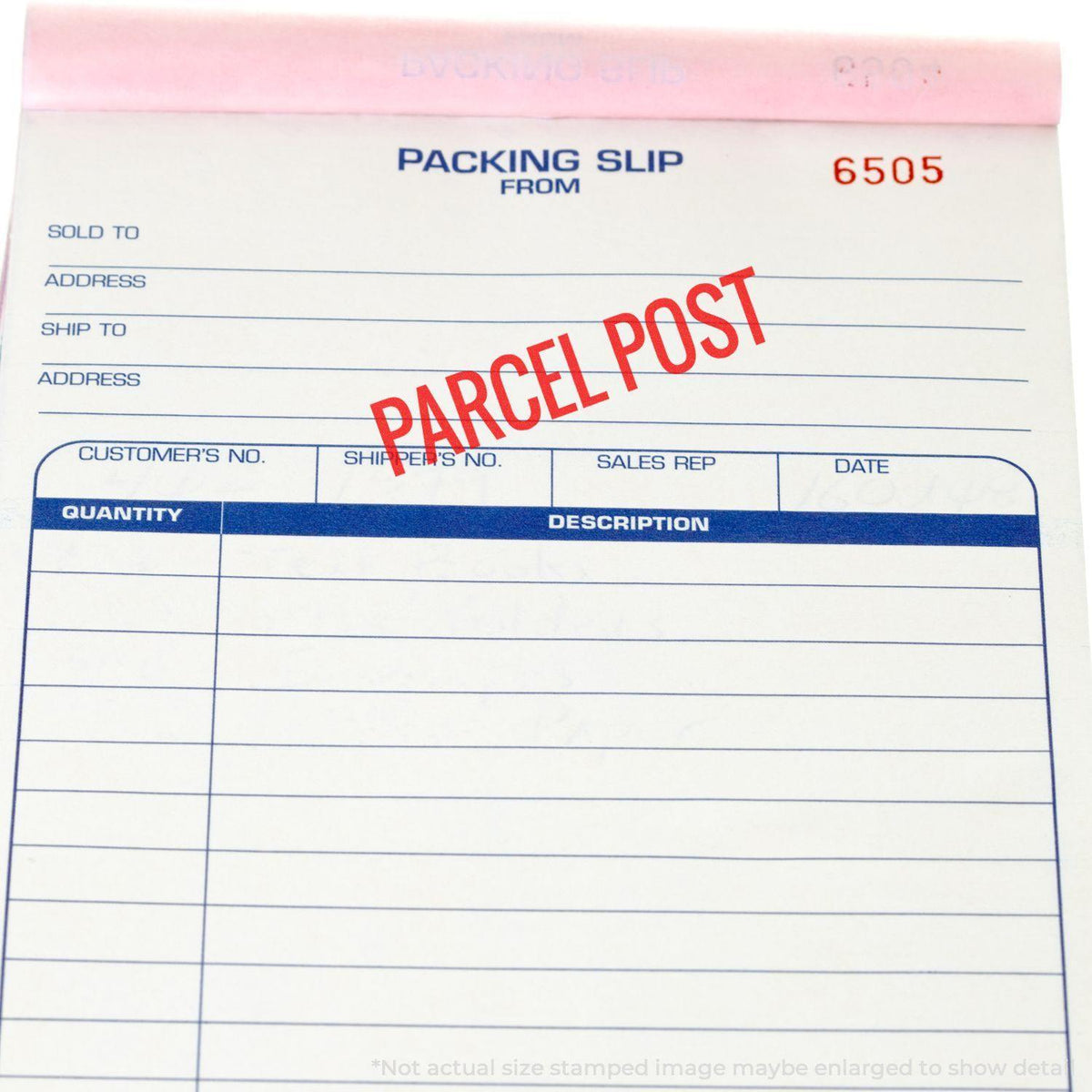 Large Parcel Post Rubber Stamp Lifestyle Photo