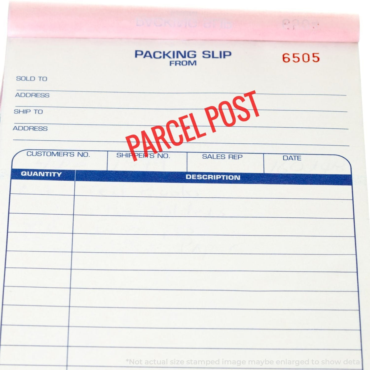 Self-Inking Parcel Post Stamp Lifestyle Photo