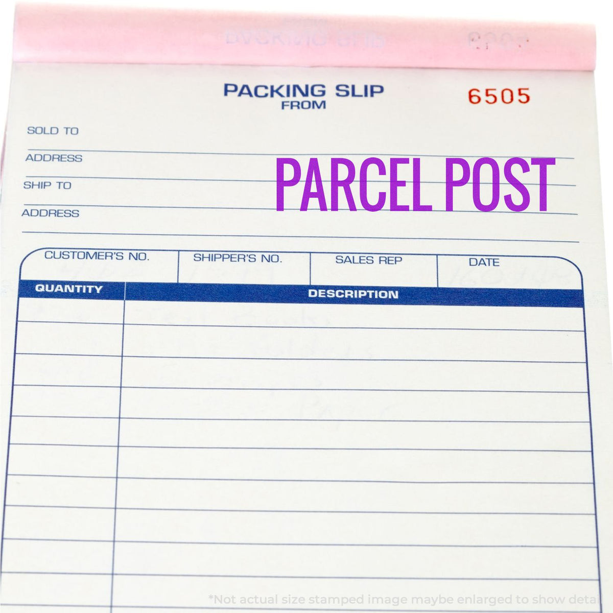 Self-Inking Parcel Post Stamp In Use Photo