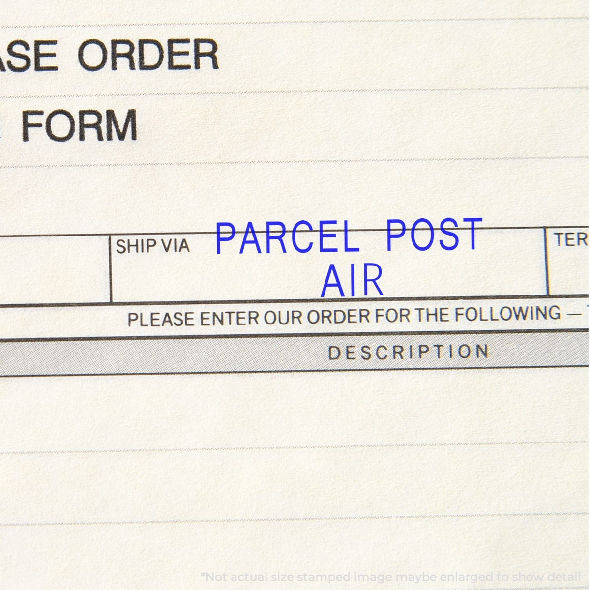 In Use Self-Inking Parcel Post Air Stamp Image