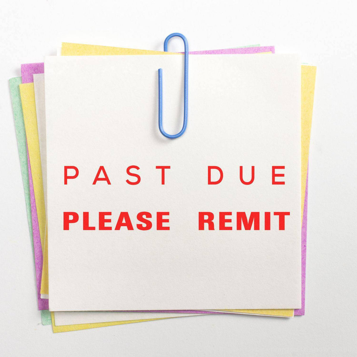 Large Past Due Please Remit Rubber Stamp In Use Photo