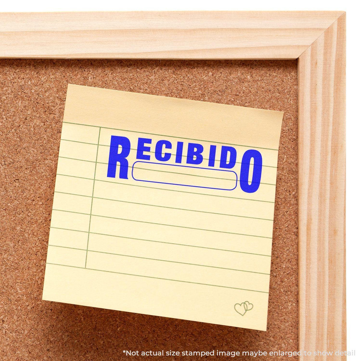 Large Recibido Rubber Stamp In Use Photo