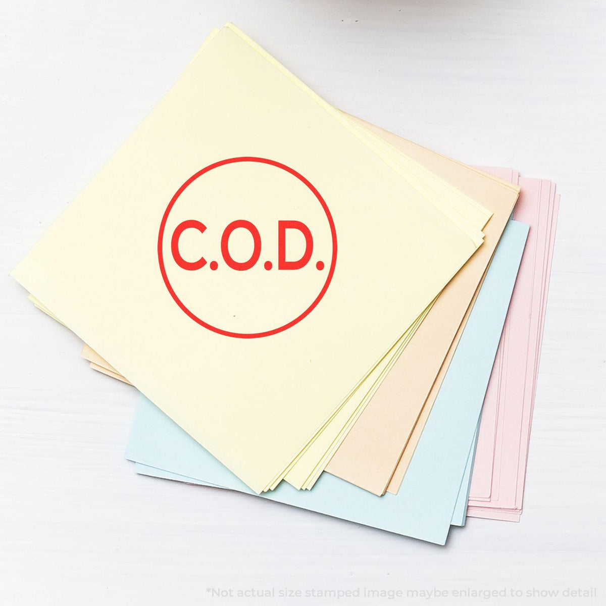 Round COD Rubber Stamp - Engineer Seal Stamps - Brand_Acorn, Impression Size_Small, Stamp Type_Regular Stamp, Type of Use_General, Type of Use_Office, Type of Use_Shipping &amp; Receiving