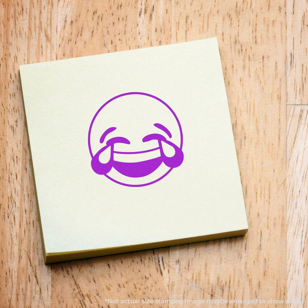Round Laughing Smiley Rubber Stamp - Engineer Seal Stamps - Brand_Acorn, Impression Size_Small, Stamp Type_Regular Stamp, Type of Use_General, Type of Use_Teacher