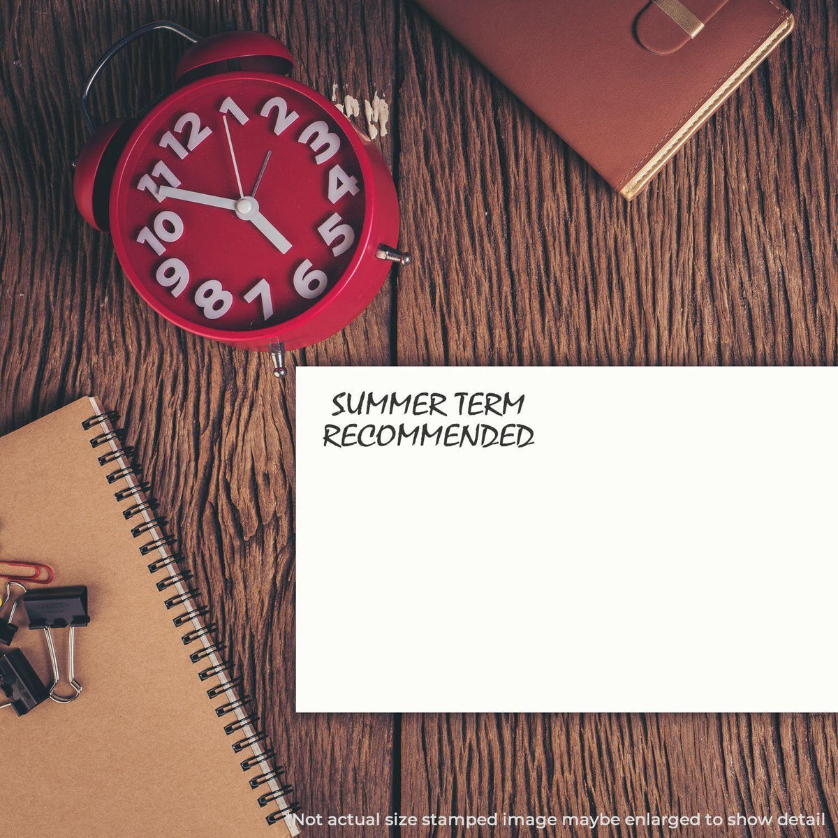 In Use Summer Term Recommended Rubber Stamp Image