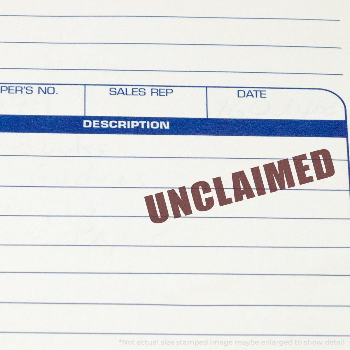 Large Self-Inking Unclaimed Stamp - Engineer Seal Stamps - Brand_Trodat, Impression Size_Large, Stamp Type_Self-Inking Stamp, Type of Use_Postal &amp; Mailing