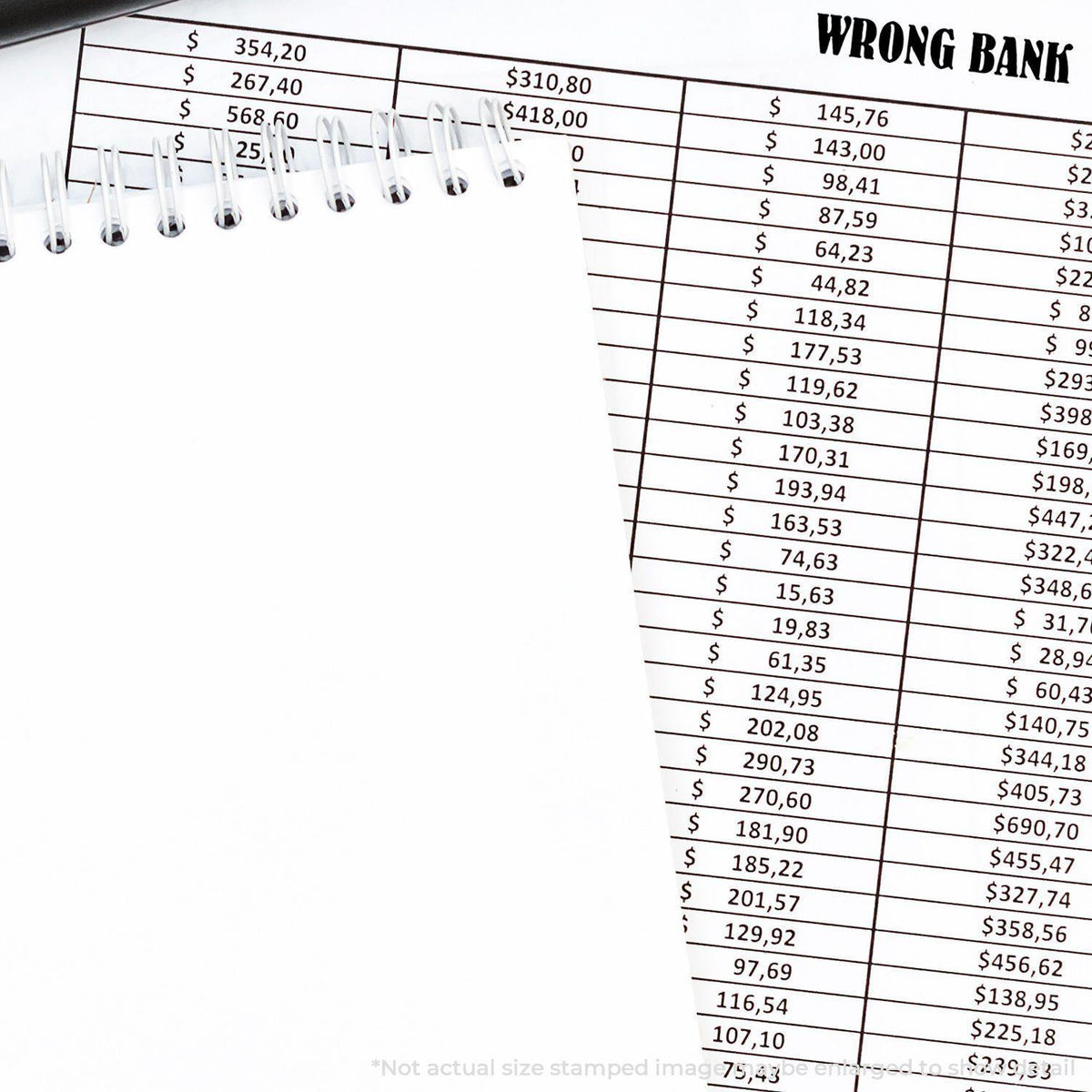 Large Self Inking Wrong Bank Stamp - Engineer Seal Stamps - Brand_Trodat, Impression Size_Large, Stamp Type_Self-Inking Stamp, Type of Use_Finance