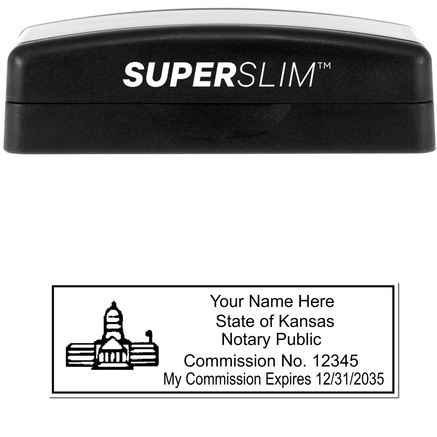 Super Slim Kansas Notary Public Stamp KS Notary Stamp ESS