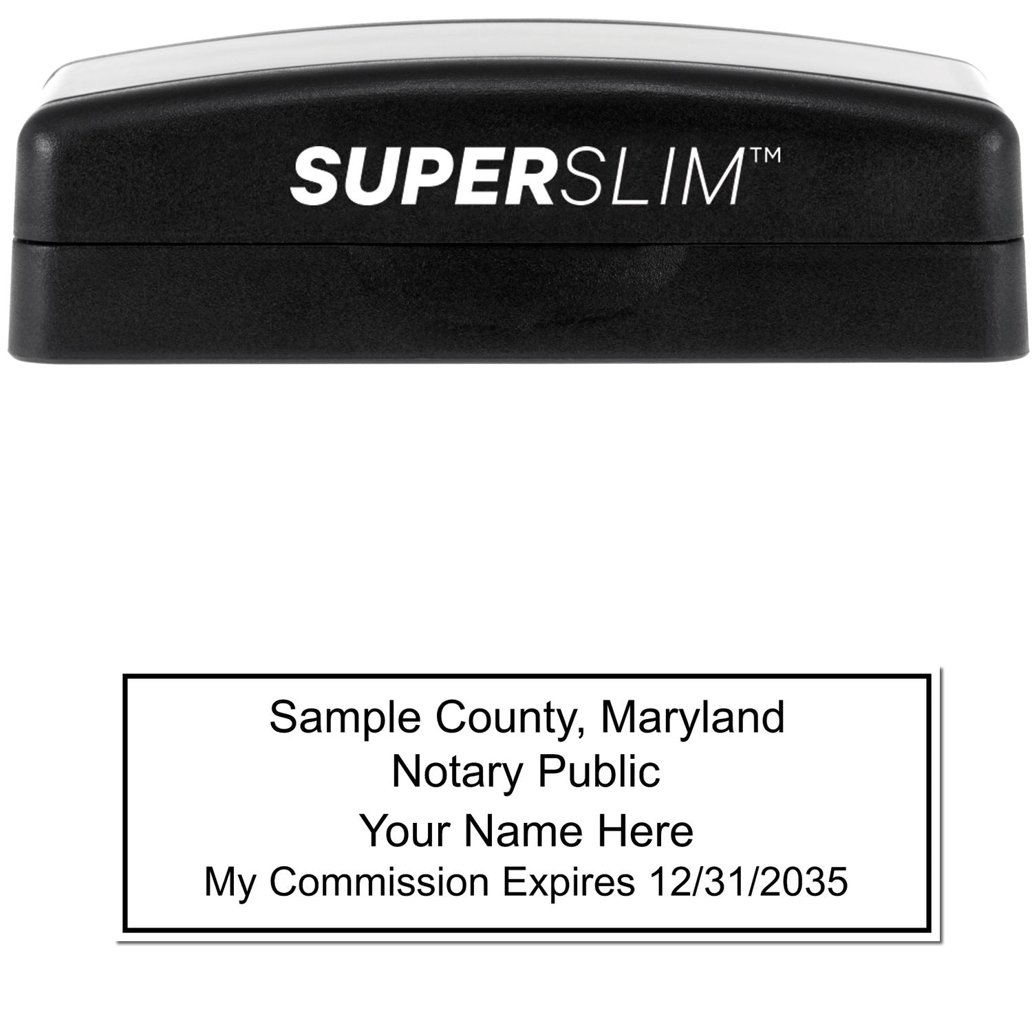 Super Slim Maryland Notary Public Stamp MD Notary Stamp ESS