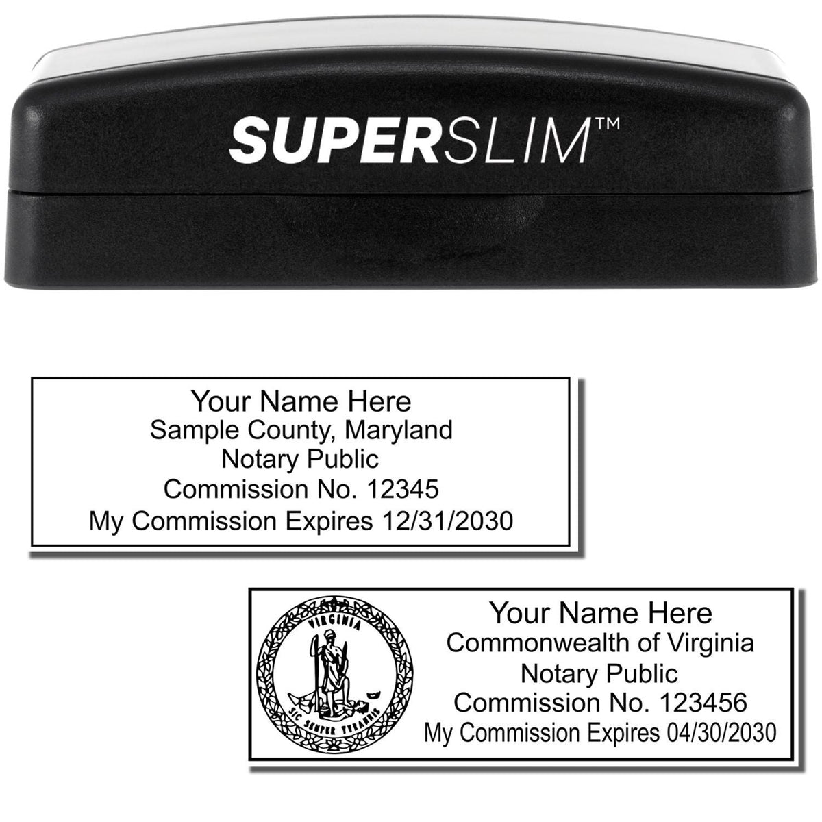 SUPER Slim Pre-Inked State Seal Notary Stamp Main Image