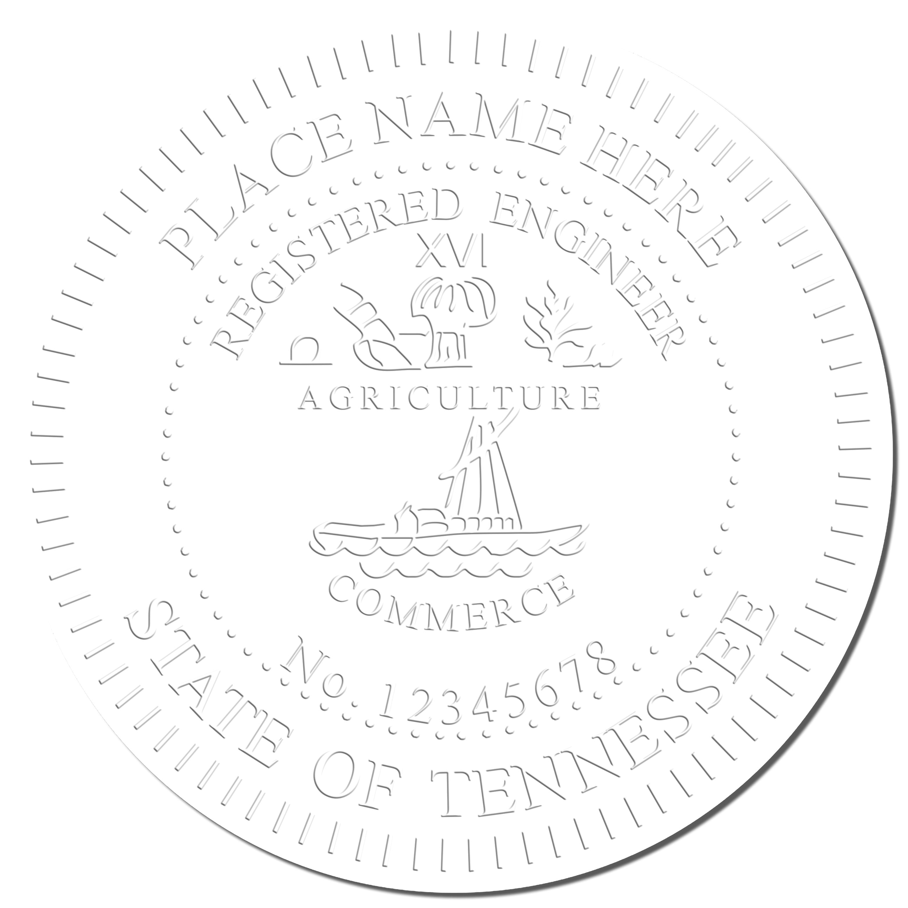 This paper is stamped with a sample imprint of the Gift Tennessee Engineer Seal, signifying its quality and reliability.