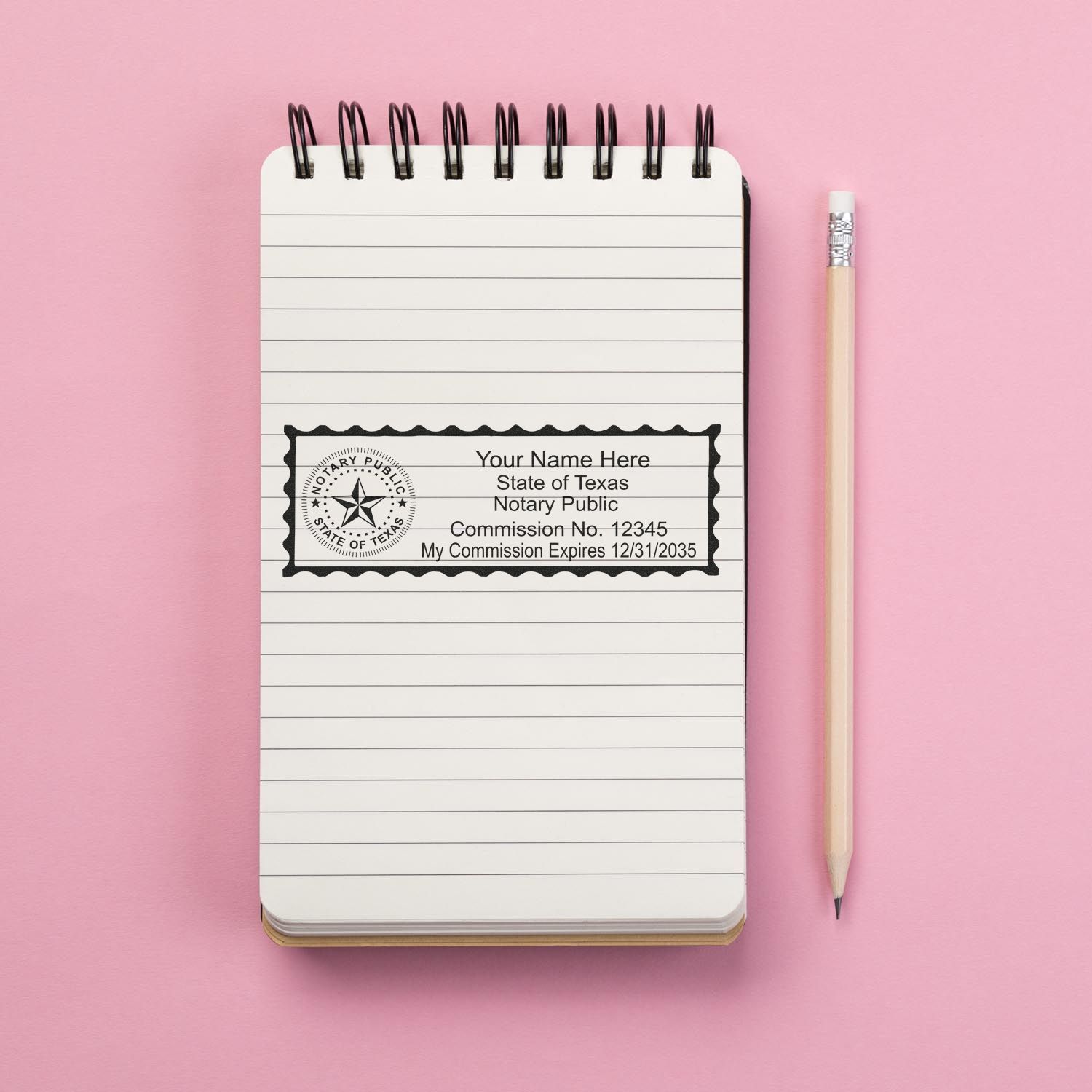 Super Slim Texas Notary Public Stamp TX Notary Stamp ESS Super slim texas notary public stamp tx notary stamp ess