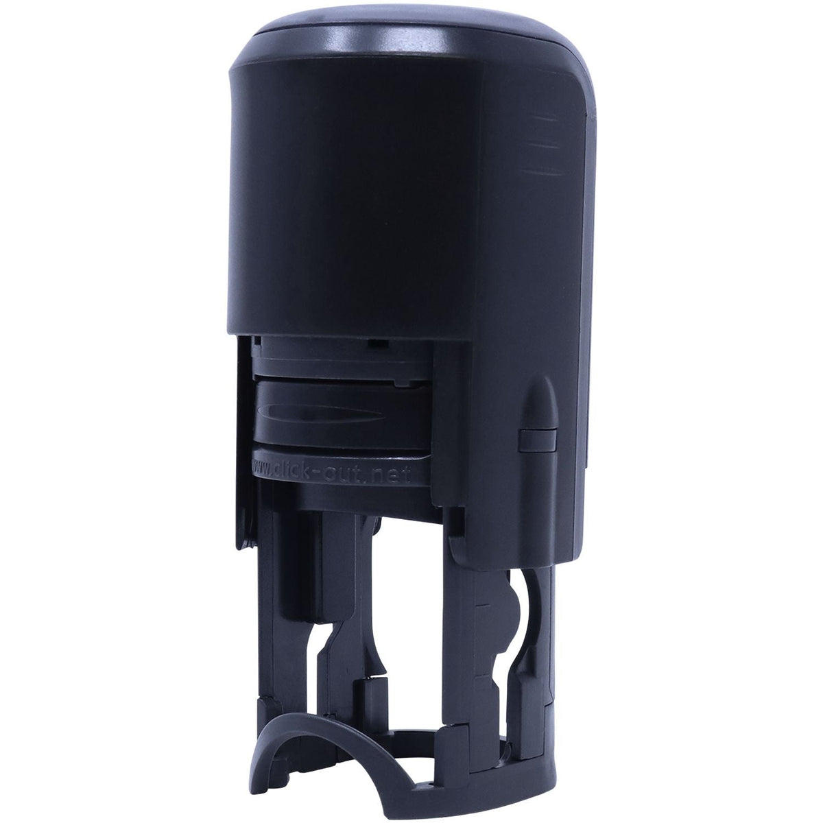 Alt View Self-Inking Round Correct and Return Stamp Back