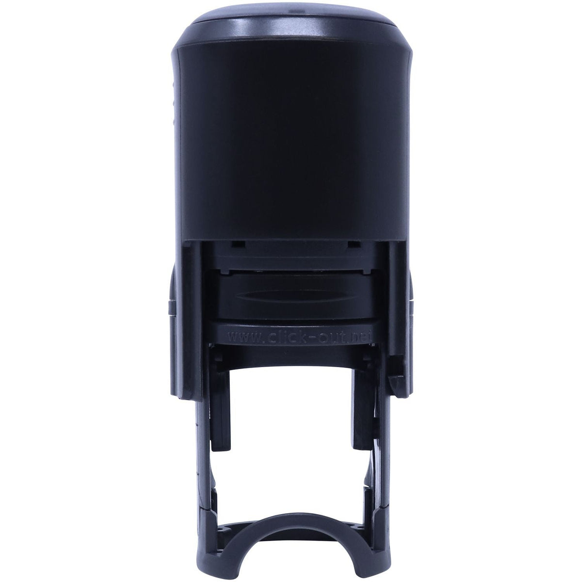 Self-Inking Round Correct and Return Stamp Back View