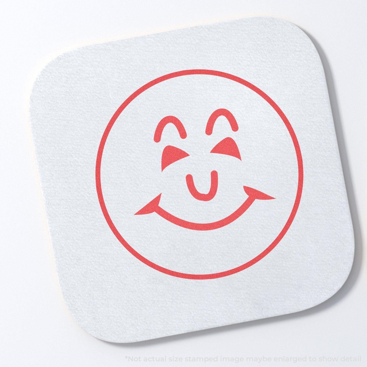 Round Smiley Face Xstamper Stamp Main Image
